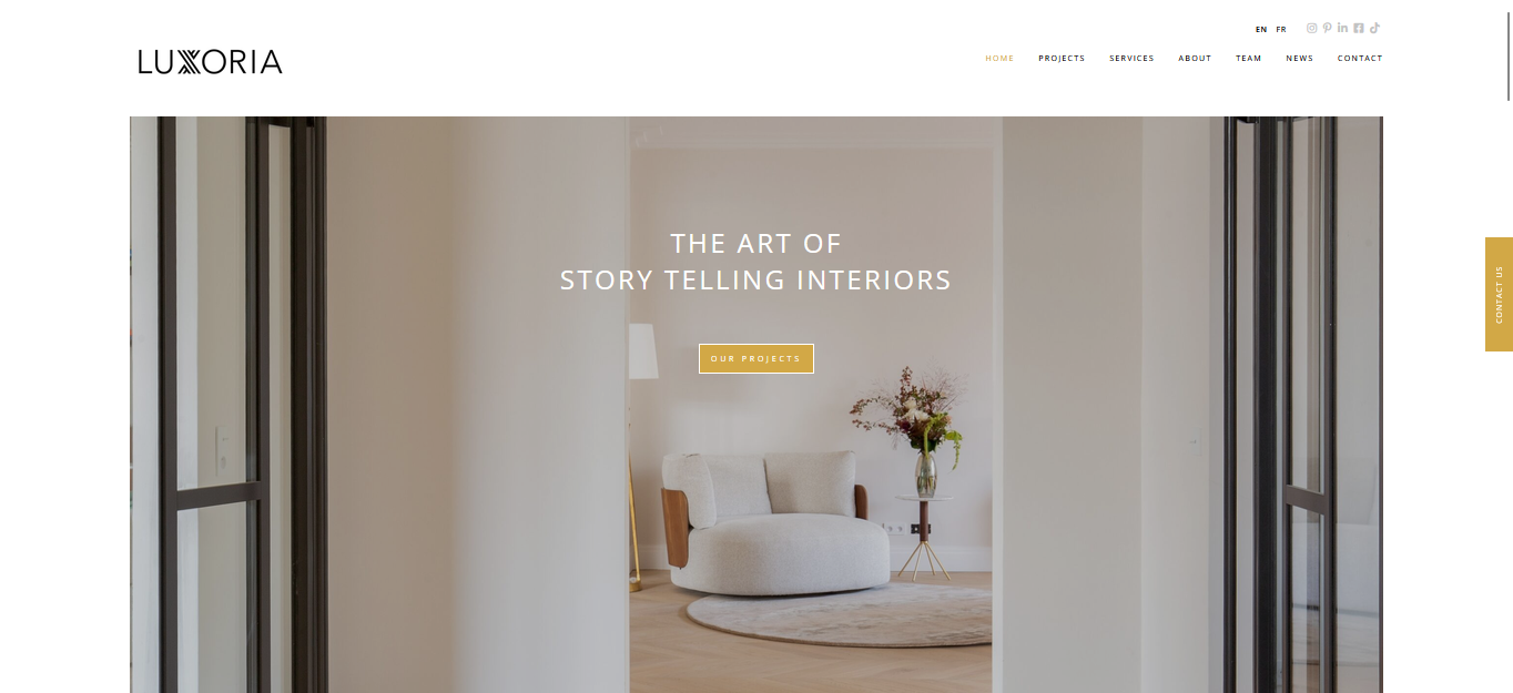 Luxoria website design